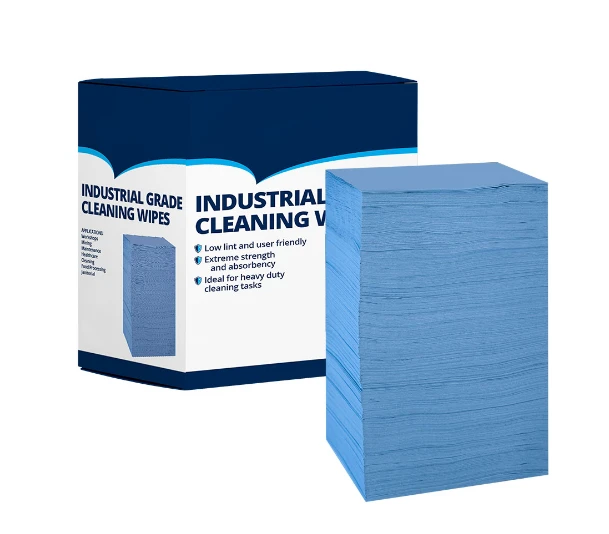 מגבונים תעשייתיים Blue Woodpulp PET
